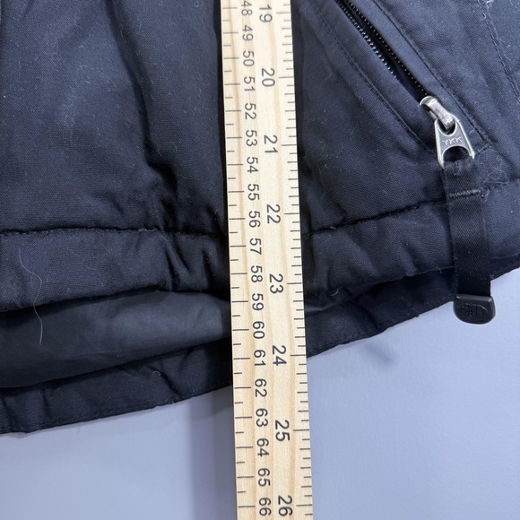 The North Face HyVent Jacket Womens Small Black Belted Faux Fur Hooded Parka - Picture 6 of 9